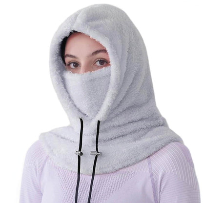 Sturmhaube Winter Damen Herren Fleece Balaclava Grau
