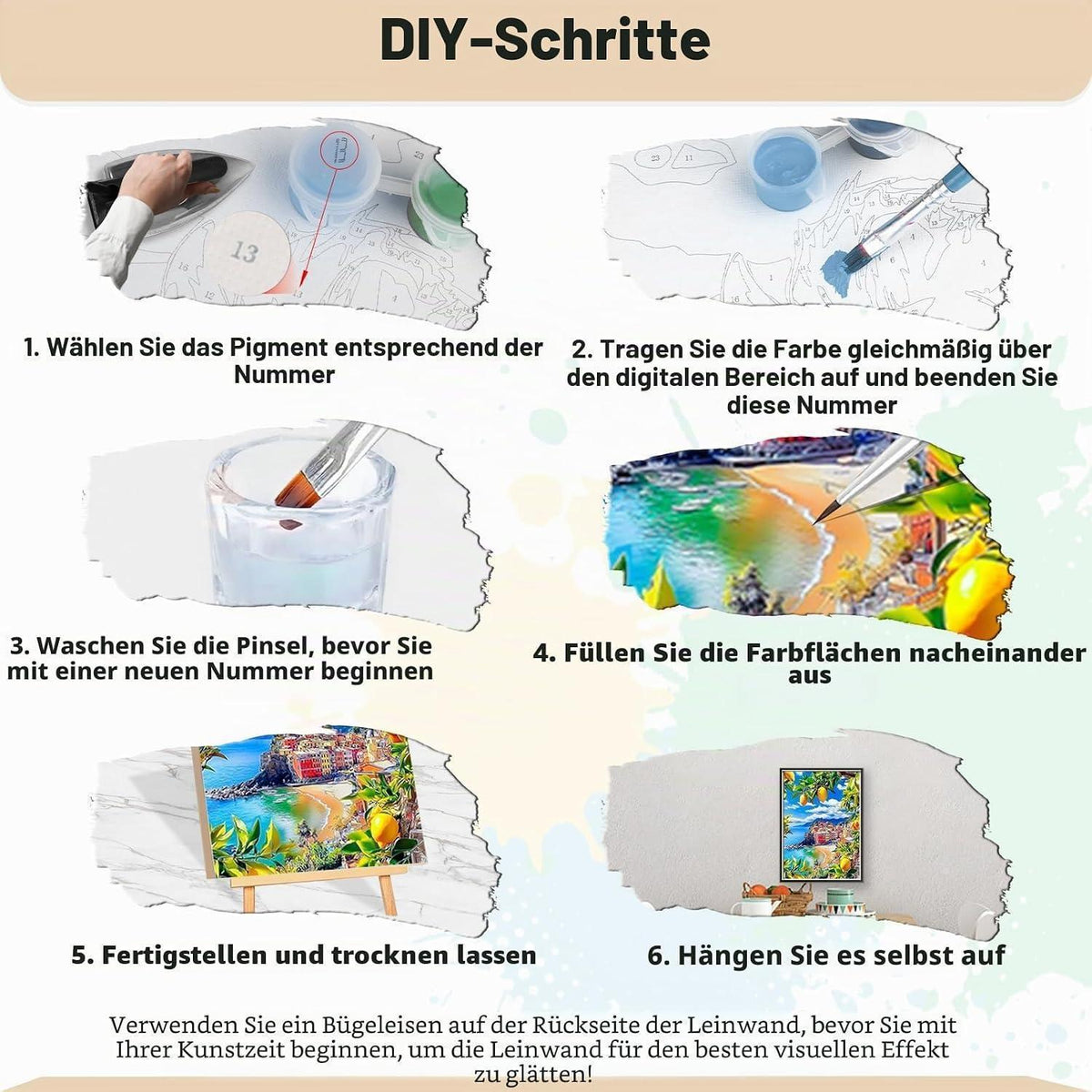 Malen nach Zahlen Meerlandschaft 40x50cm DIY Set Erwachsene
