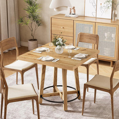 Moderner Esstisch 80x80cm – Quadratischer Küchentisch für 2-4 Personen