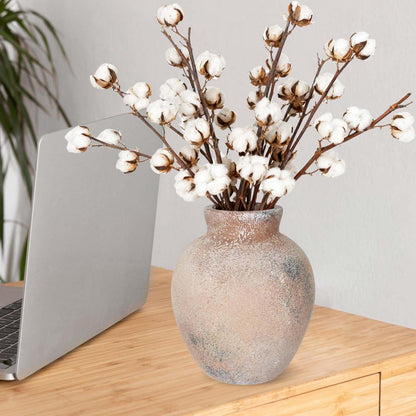 Antike Keramikvase 15cm – Rustikale Boho Deko für Zuhause