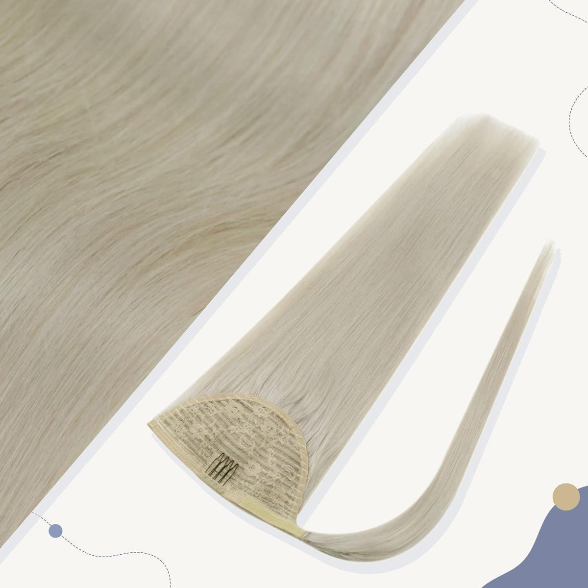 Echthaar Zopf Blond 40cm - Haarverlängerung Pferdeschwanz