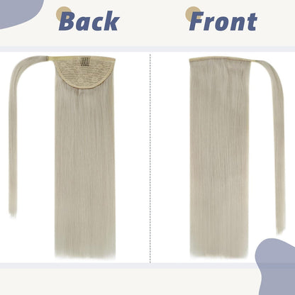 Echthaar Zopf Blond 40cm - Haarverlängerung Pferdeschwanz