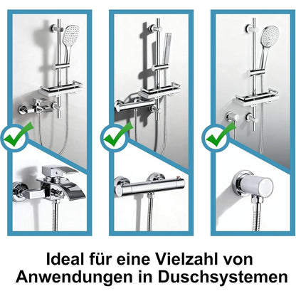 OFFO Duschset mit 3 Strahlarten & verstellbarer Duschstange