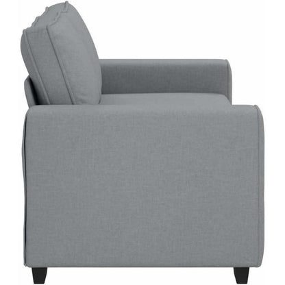 Klappsofa mit Schlaffunktion, Hellgrau, 2-Sitzer Sofa