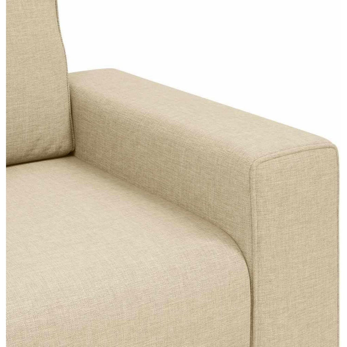 Bequemes 3-Sitzer Sofa im Modern-Stil, Creme 180cm