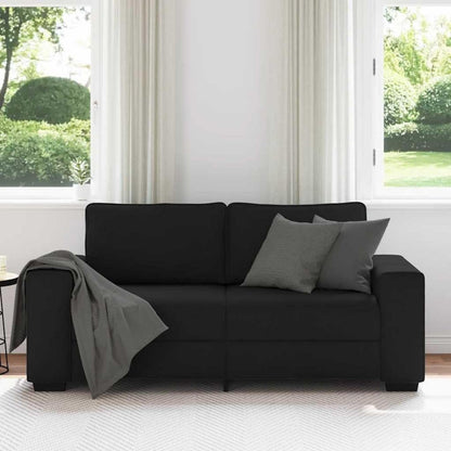 2-Sitzer Schlafsofa Schwarz – Bequemes Klappsofa für Wohnzimmer