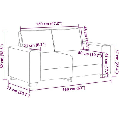Bequemes 2-Sitzer Sofa Dunkelgrün – Modernes Polstersofa 120cm