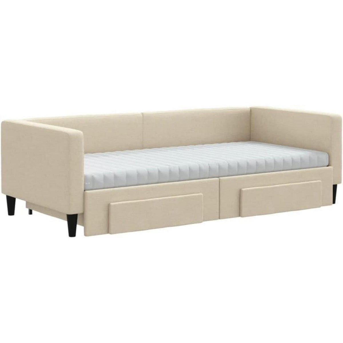 2-in-1 Schlafsofa mit Bettkasten & Schublade, 90x200 cm