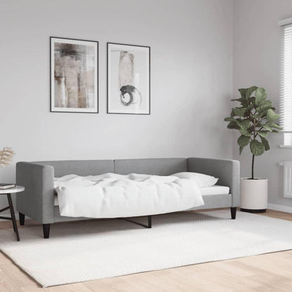 Tagesbett Hellgrau 80x200 cm mit Stauraum & Schlaffunktion