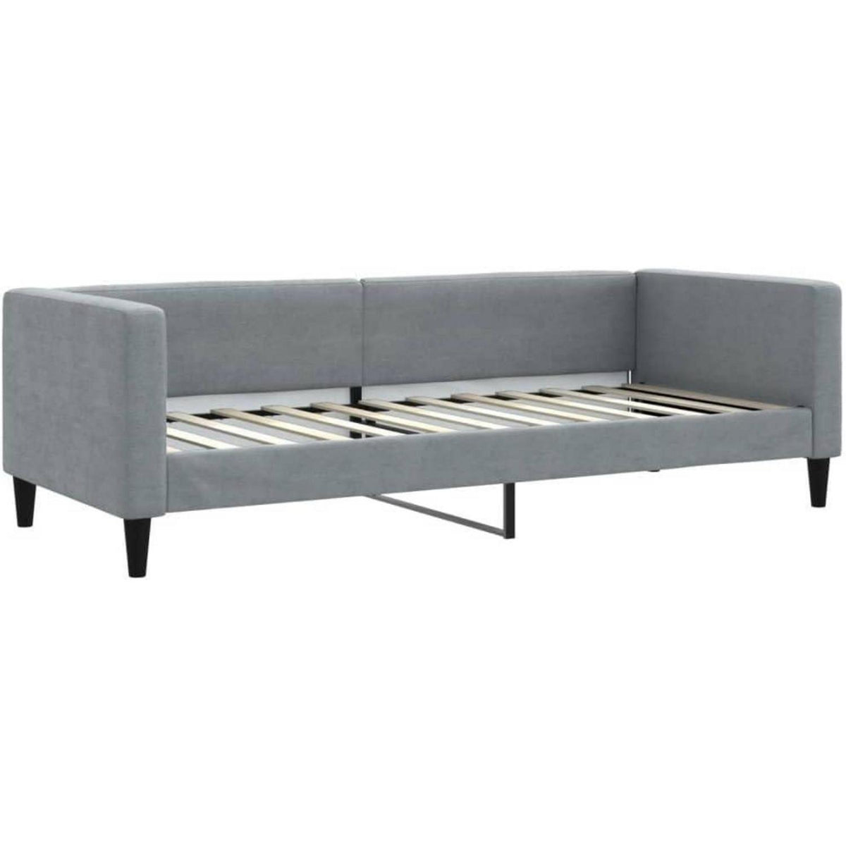 2-in-1 Schlafsofa mit Bettkasten & Schublade – Hellgrau 80x200 cm