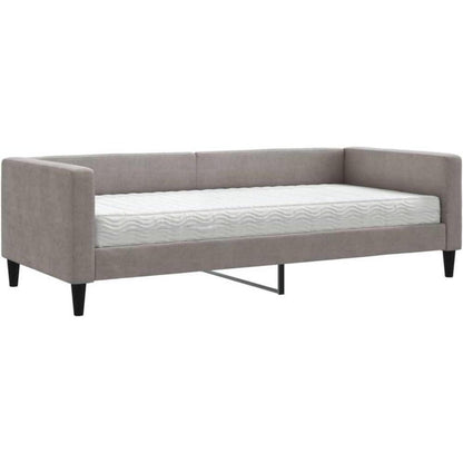 2-Sitzer Schlafsofa mit Matratze & Stauraum – Taupe 90x200 cm
