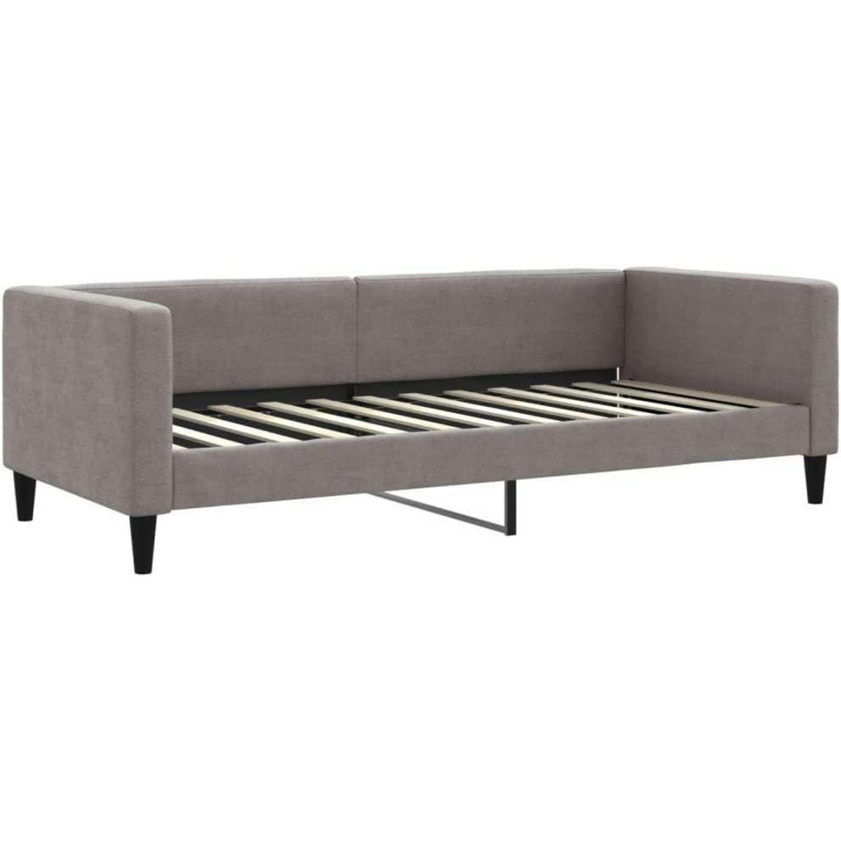 2-Sitzer Schlafsofa mit Matratze & Stauraum – Taupe 90x200 cm