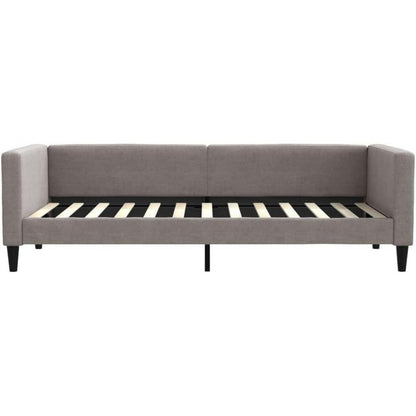 2-Sitzer Schlafsofa mit Matratze & Stauraum – Taupe 90x200 cm