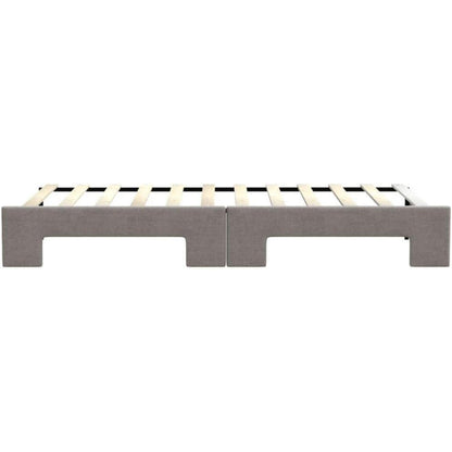 Schlafsofa 2-Sitzer Taupe – Ausziehbett mit Bettkasten