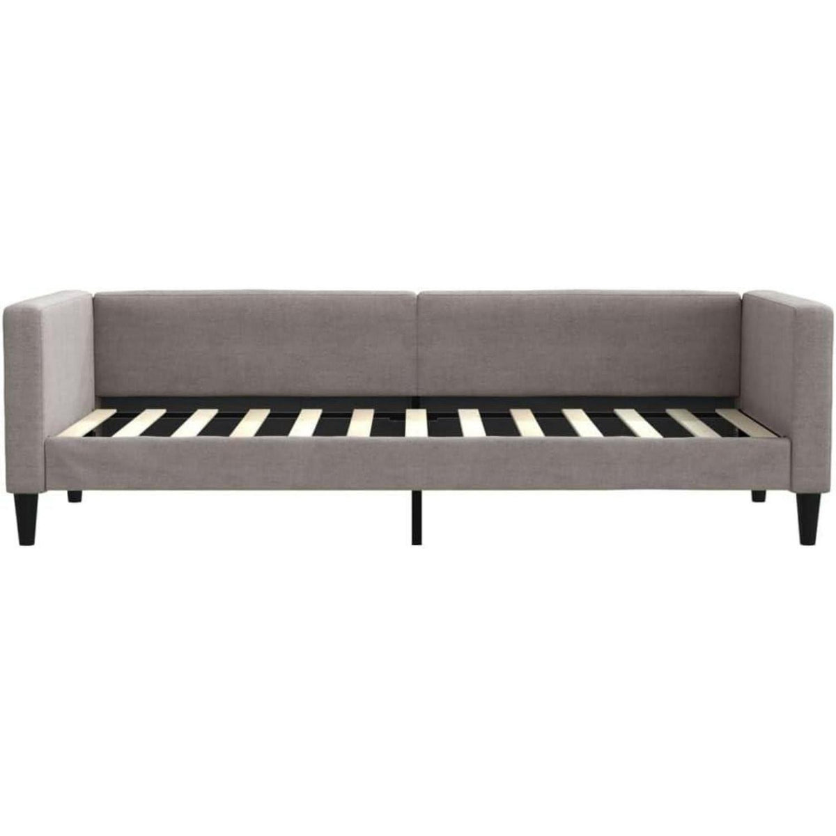 Tagesbett mit Matratze & Stauraum – Schlafsofa 80x200 cm Taupe