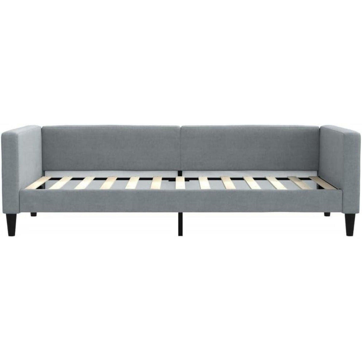 2-in-1 Schlafsofa 90x200 cm – Grau, Stoff, mit Stauraum