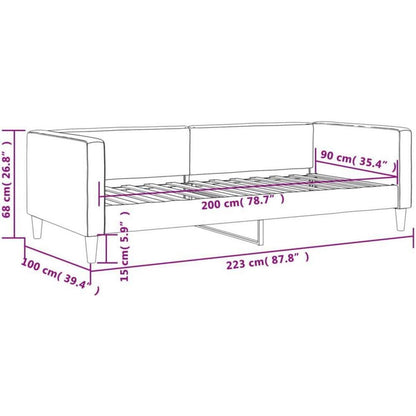 Tagesbett Schlafsofa 2-Sitzer mit Stauraum & Schlaffunktion 90x200 cm