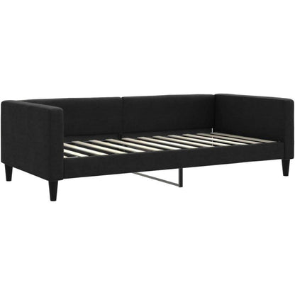 2-Sitzer Schlafsofa mit Stauraum & Bettfunktion 100x200 cm Schwarz