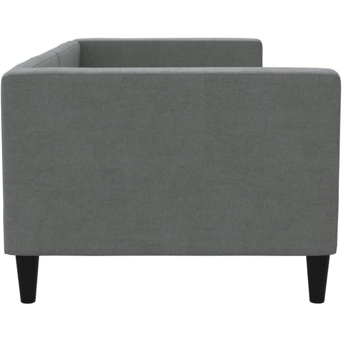 2-Sitzer Schlafsofa Dunkelgrau 80x200 cm mit Stauraum