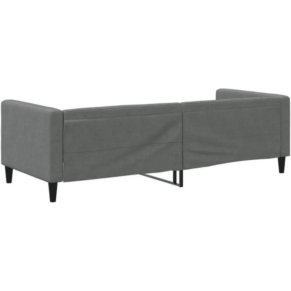 2-Sitzer Schlafsofa Dunkelgrau 80x200 cm mit Stauraum