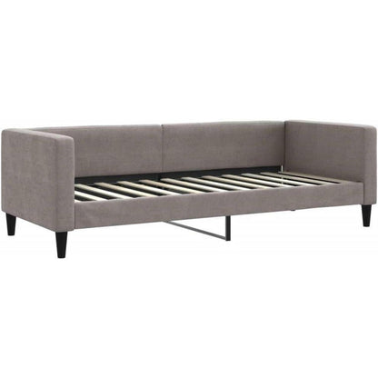 2-Sitzer Schlafsofa mit Stauraum & Bettfunktion, Taupe 80x200 cm