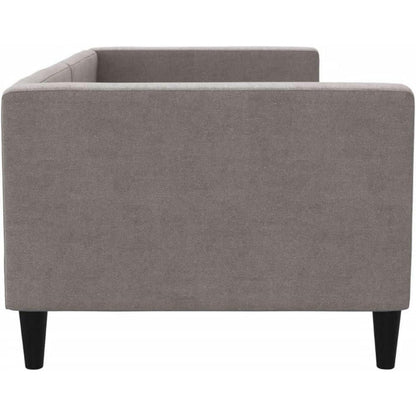 2-Sitzer Schlafsofa mit Stauraum & Bettfunktion, Taupe 80x200 cm
