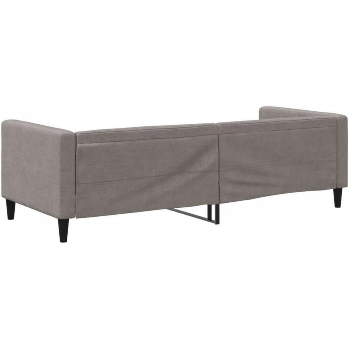 2-Sitzer Schlafsofa mit Stauraum & Bettfunktion, Taupe 80x200 cm
