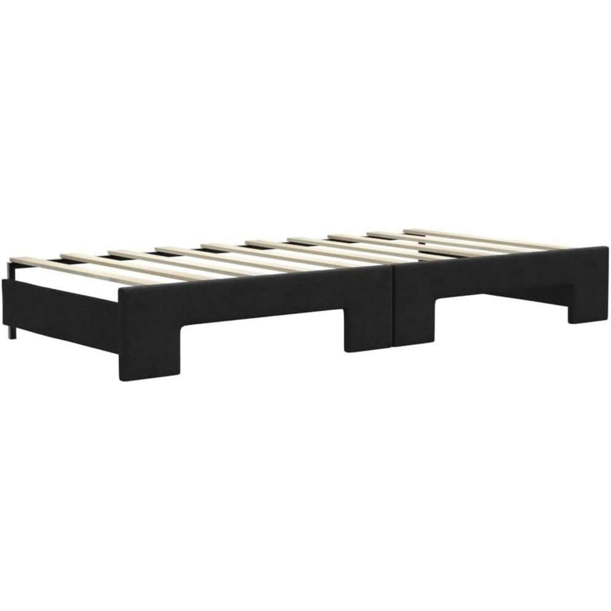 Tagesbett ausziehbar mit Schubladen – 90x190 cm Schlafsofa Schwarz
