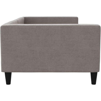 2-Sitzer Schlafsofa mit Stauraum & Bettfunktion, Taupe