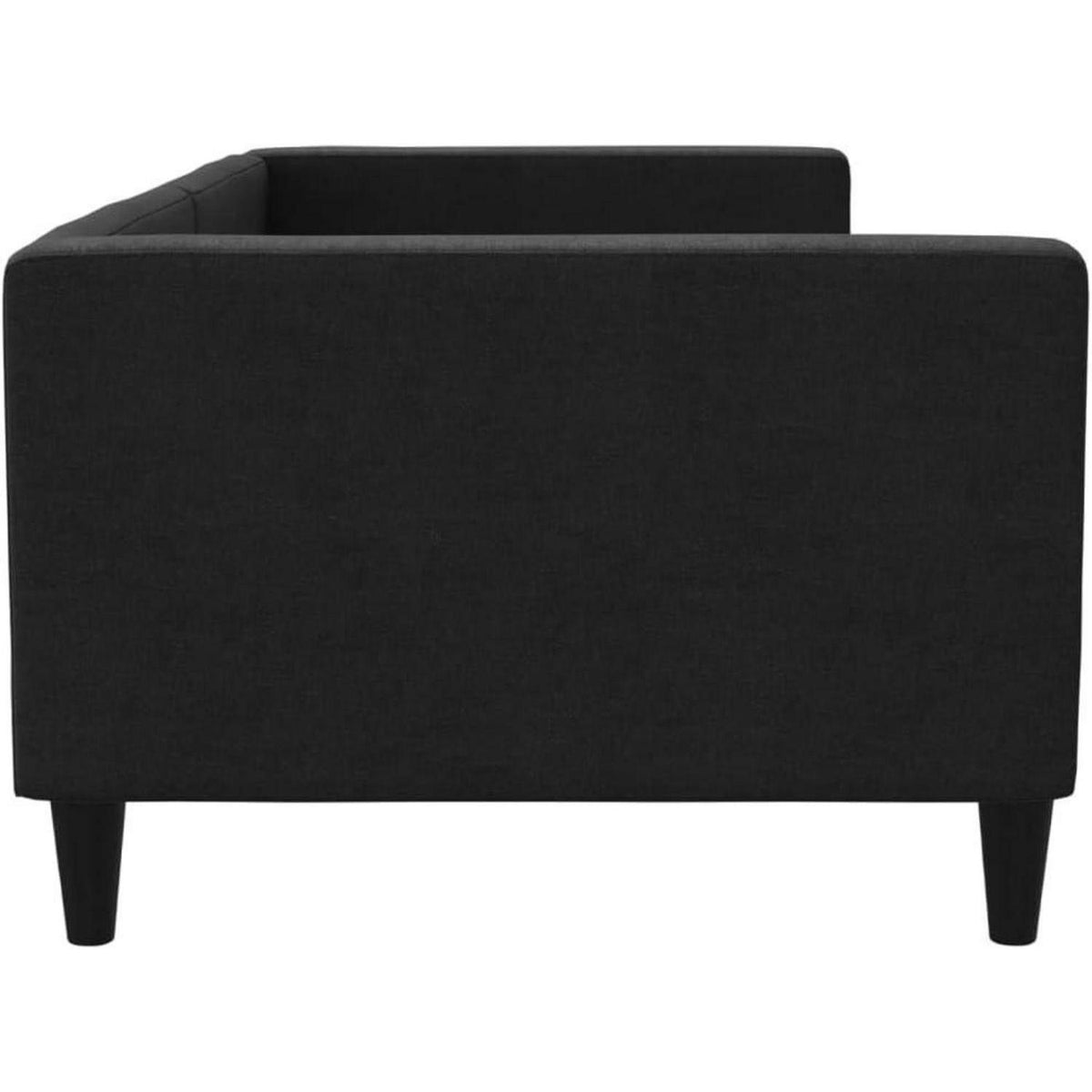 2-in-1 Schlafsofa Schwarz 90x190 cm mit Stauraum
