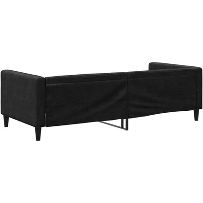 2-in-1 Schlafsofa Schwarz 90x190 cm mit Stauraum