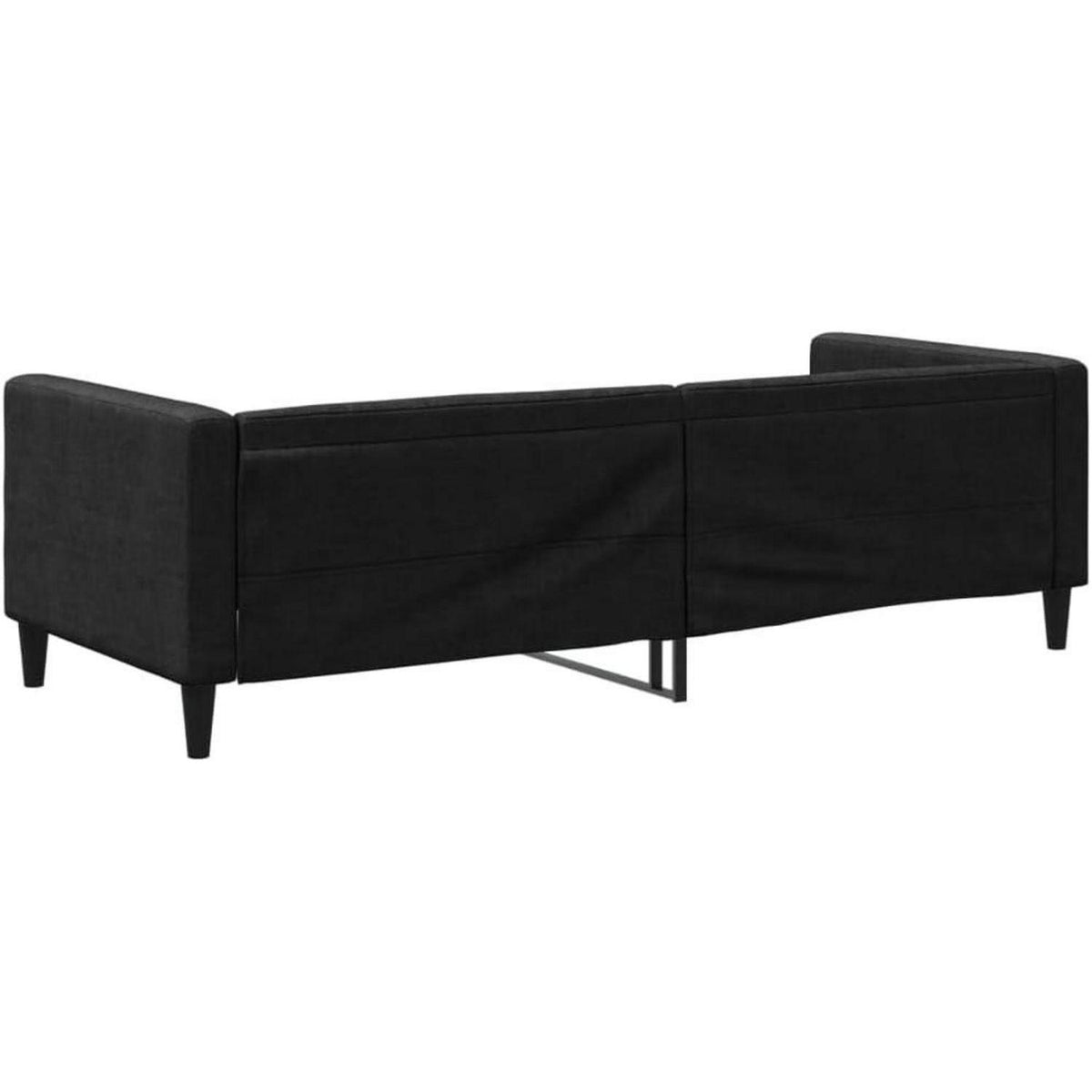 Tagesbett Schlafsofa 2-Sitzer Schwarz 80x200 cm mit Stauraum