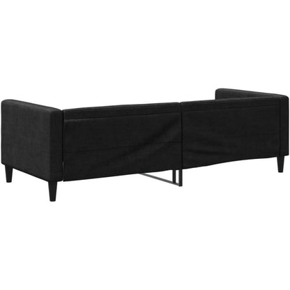 Tagesbett Schlafsofa 2-Sitzer Schwarz 80x200 cm mit Stauraum