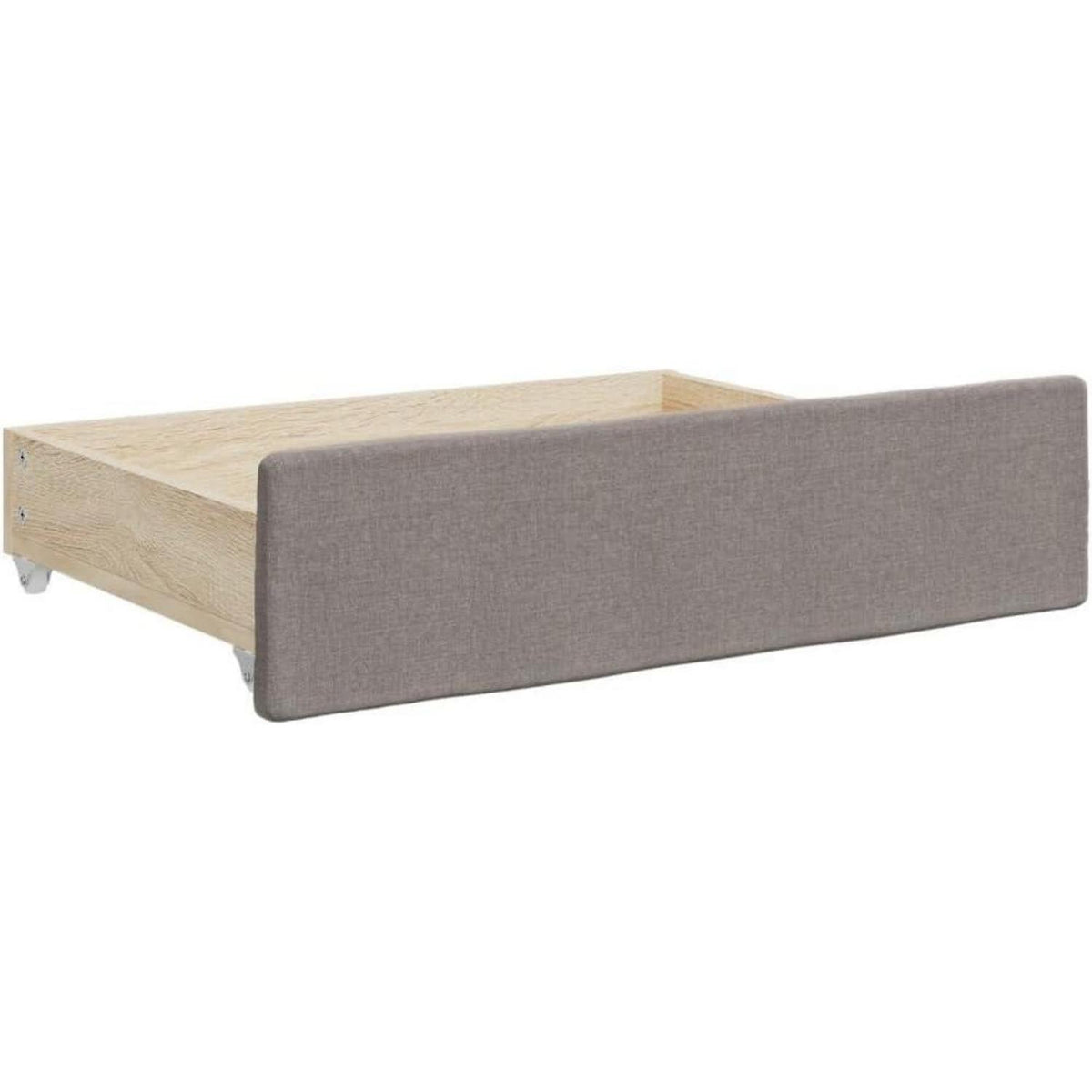 2-Sitzer Schlafsofa mit Bettkasten & Schublade Taupe 80x200 cm