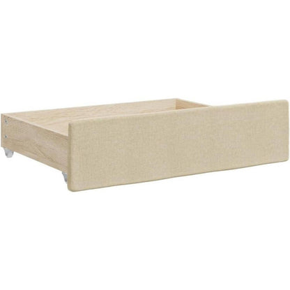 2-Sitzer Schlafsofa mit Bettkasten & Schublade, Creme