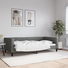 2-Sitzer Schlafsofa Dunkelgrau 100x200 cm mit Stauraum
