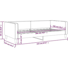 2-Sitzer Schlafsofa Dunkelgrau 100x200 cm mit Stauraum
