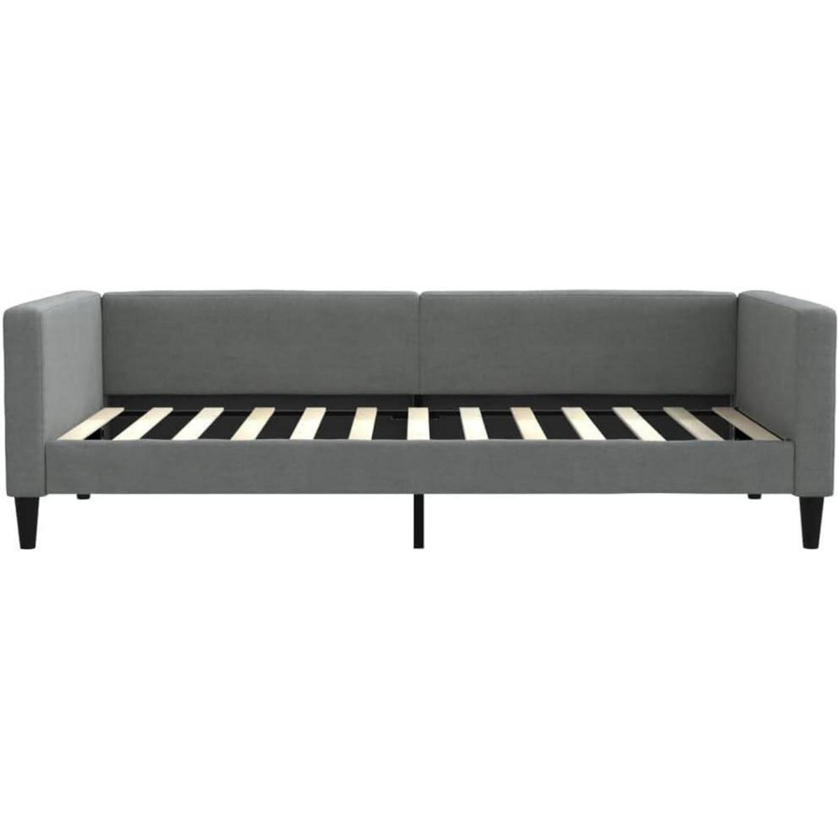 2-Sitzer Schlafsofa Dunkelgrau 100x200 cm mit Stauraum