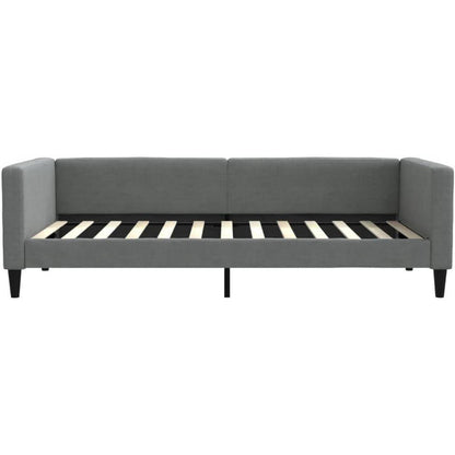 2-Sitzer Schlafsofa Dunkelgrau 100x200 cm mit Stauraum