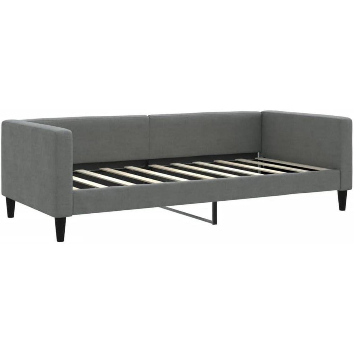 Tagesbett ausziehbar mit Schubladen & Schlaffunktion – Dunkelgrau 90x190 cm