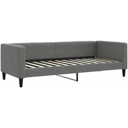 Schlafsofa 2-Sitzer Dunkelgrau – Ausziehbar mit Bettkasten & Schublade