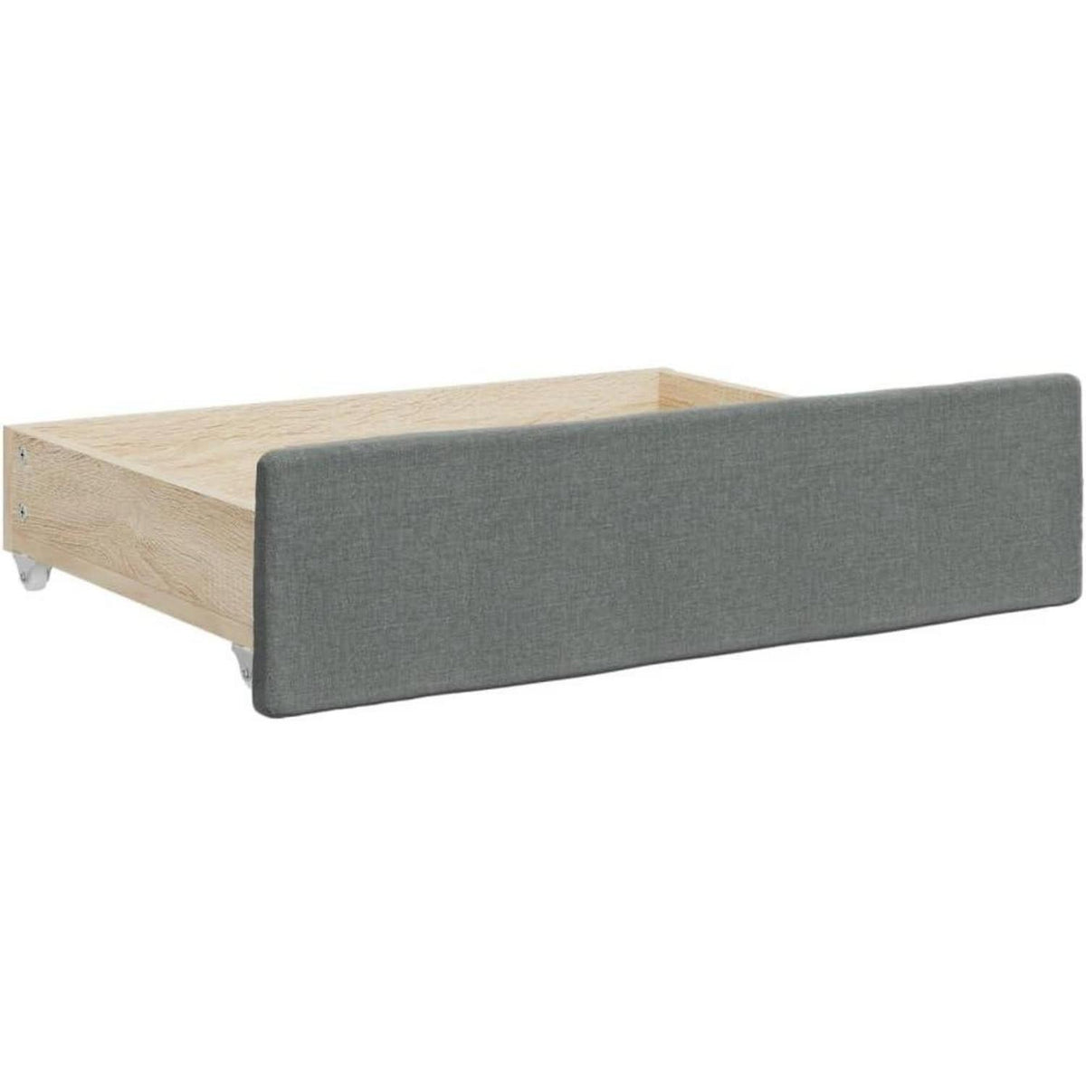 Schlafsofa 2-Sitzer Dunkelgrau – Ausziehbar mit Bettkasten & Schublade