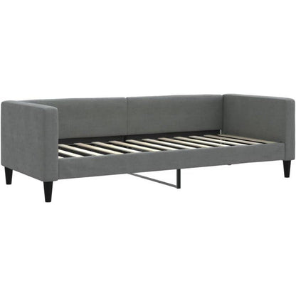 Schlafsofa 2-Sitzer Dunkelgrau – Ausziehbar mit Bettkasten