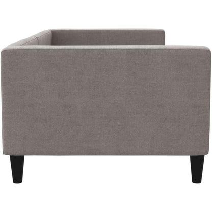 Schlafsofa 2-Sitzer Taupe – Klappsofa mit Stauraum & Bettfunktion