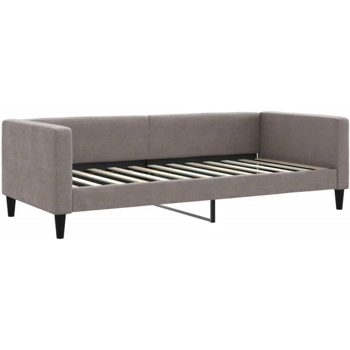 Ausziehbett 2-Sitzer mit Schubladen & Matratze – Taupe 100x200 cm