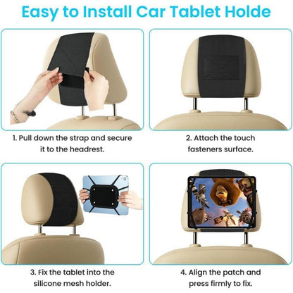 Tablet Halterung Auto Kopfstütze – Silikon, 7-11 Zoll