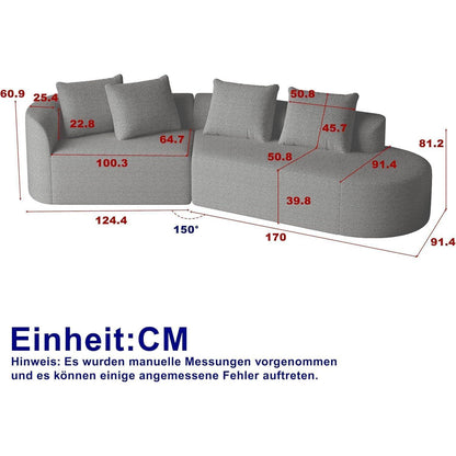 Schlafsofa mit Schlaffunktion, Grau – Komfort & Modernes Design