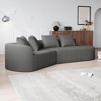Schlafsofa mit Schlaffunktion, Grau – Bequem & Modern