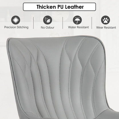 Drehbarer Barhocker 2er Set, Höhenverstellbar, Grau