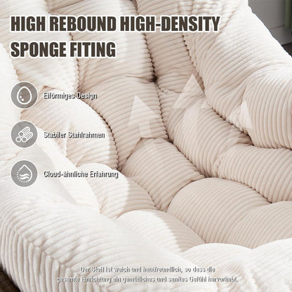 Rattan Schaukelstuhl Eiförmig mit Cord Kissen – Indoor & Outdoor